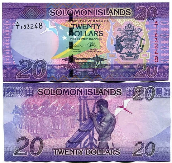 Wyspy Salomona 20 Dolarów 2021 r. UNC
