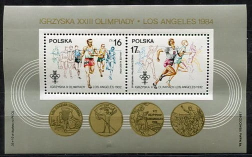 Znaczki 1984 r. Zimowe Igrzyska Olimpijskie w Sarajewie i Los Angeles