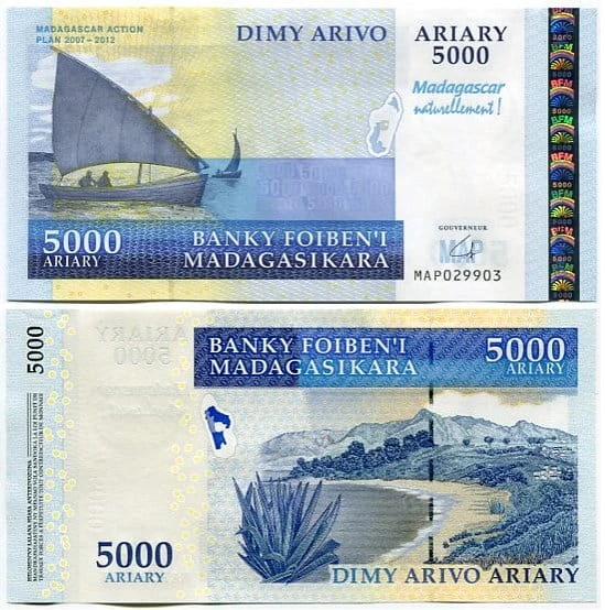 Madagaskar 5000 Ariary 2007r. UNC