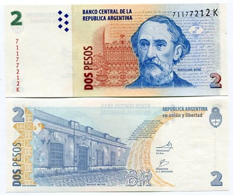 Argentyna 2 Pesos 2010 r. UNC