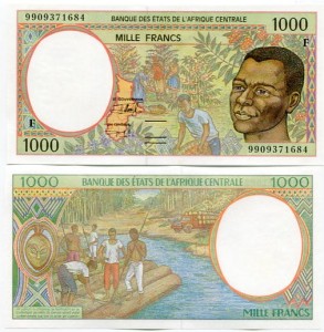 Republika Środkowoafrykańska 1000 Francs 1999 r. UNC