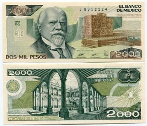 Meksyk 2000 Pesos 1989 r. UNC