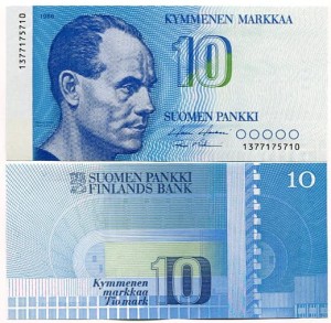 Finlandia 10 Marek 1986 r. UNC