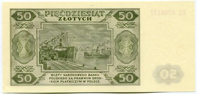 Banknot 50 zł 1948 r. WZÓR