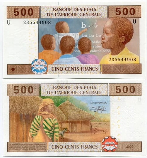 Kamerun 500 Francs 2002 r. UNC 