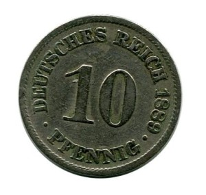 Niemcy 10 Pfennig 1889 r.