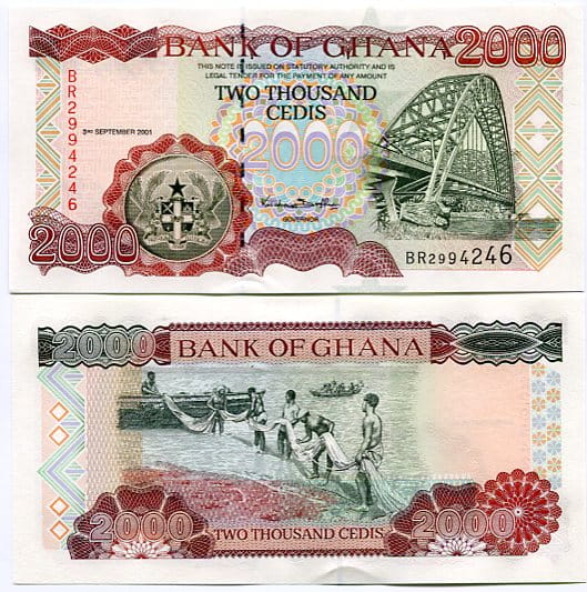 Ghana 2000 Cedi 2003 r. UNC