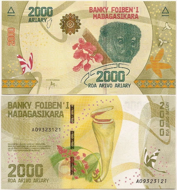 Madagaskar 2000 Ariary 2017 r. UNC