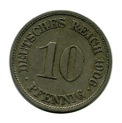 Niemcy 10 Pfennig 1906 r.