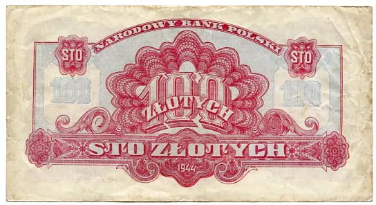 Banknot 100 zł 1944 r. 