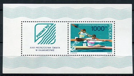 Znaczki 1990 r. XXIII Mistrzostwa Świata w kajakarstwie