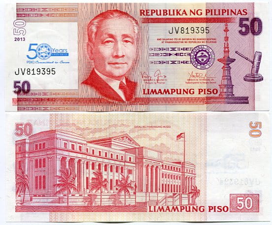 Filipiny 50 Piso 2013 r. UNC