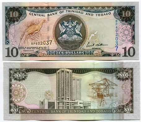 Trynidad i Tobago 10 Dollar 2006 r. UNC