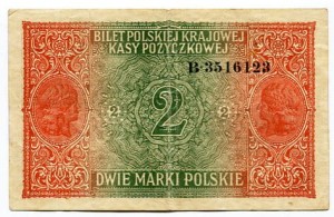 Banknot 2 Marki Polskie 1916 r.