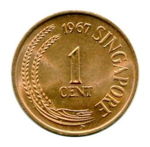 Singapur 1 Cent 1967 r.
