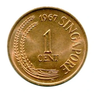 Singapur 1 Cent 1967 r.