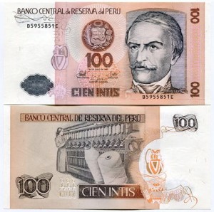 Peru 100 Intis 1987 r. UNC
