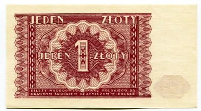 Banknot 1 zł 1946 r. 