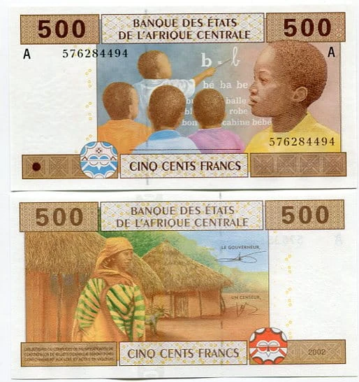 Gabon 500 Francs 2002 r. UNC