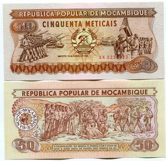 Mozambik 50 Meticais 1986 r.  UNC