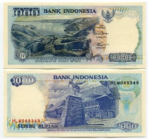 Indonezja 1000 Rupiah 1992 r. UNC 