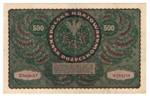 Banknot 500 Marek Polskich 1919 r.