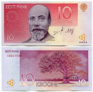 Estonia 10 korony 2007 r. UNC