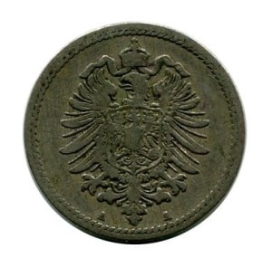 Niemcy 5 Pfennig 1889 r.