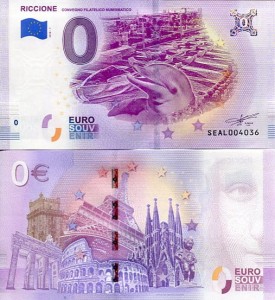 Banknot 0 Euro Włochy - Convegno Filatelico Numismatico