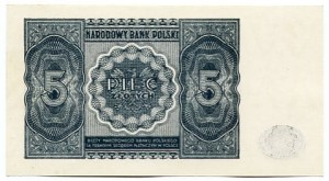 Banknot 5 zł 1946 r.