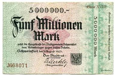Niemcy 5 Millionen Mark 1923 r. 