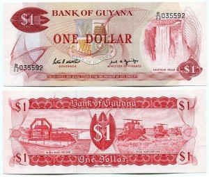 Gujana 1 Dollar 1989 r. UNC
