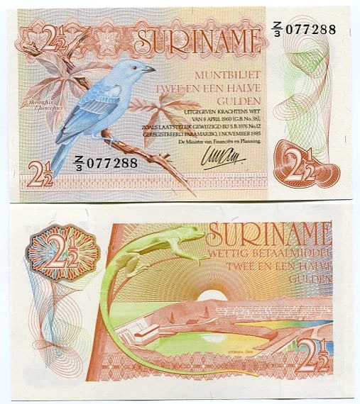 Surinam 2 1/2 Gulden 1985 r. UNC