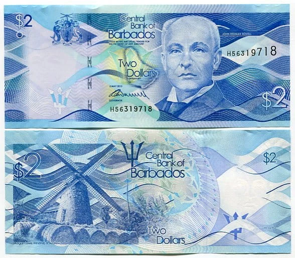 Barbados 2 Dollars 2013 r. UNC