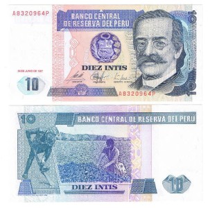 Peru 10 Intis 1987 r. UNC