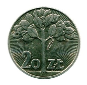 20 złotych Kwitnące Drzewo 1973 r. Próba