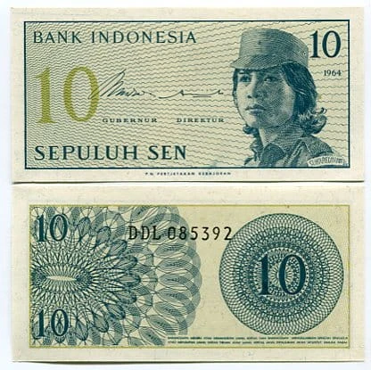Indonezja 10 Sen 1964 r. UNC