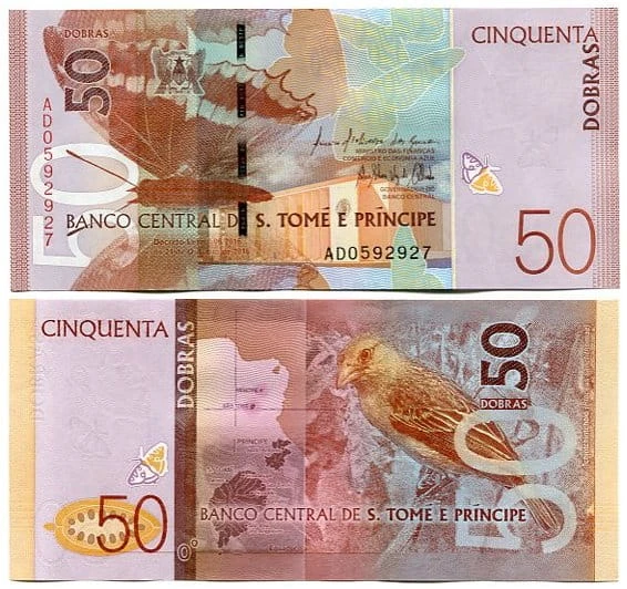 Wyspy Świętego Tomasza i Książęca 50 Dobras 2016 r. UNC 