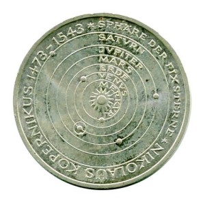 Niemcy 5 Marek 1973 r. 500 Anniv - Brith of Nikolaus Kopernikus