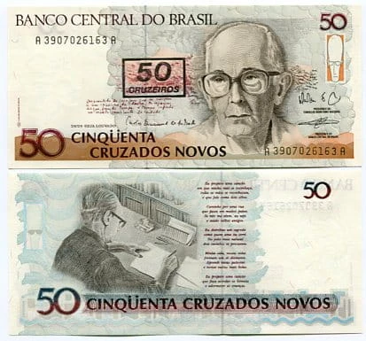 Brazylia 50 Cruzeiros 1990 r. UNC
