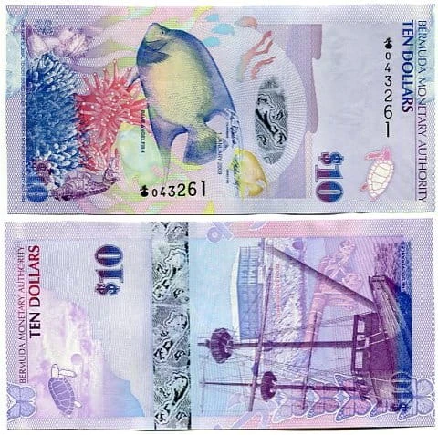 Bermudy 10 Dolars 2009 r. UNC