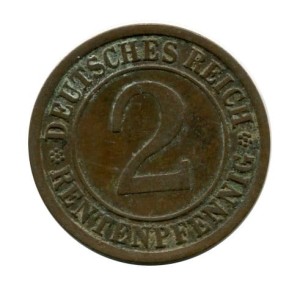 Niemcy 2 Pfennig 1924 r. 