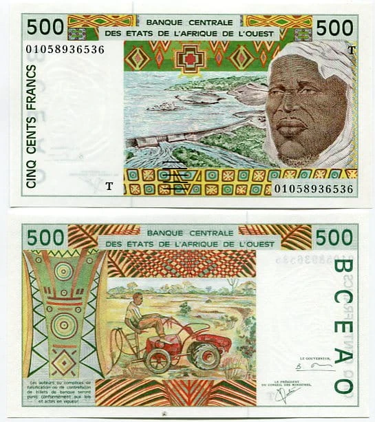 Toga 500 Francs 1994 r. UNC