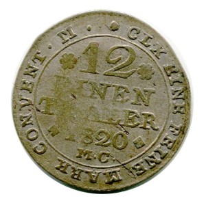 Prusy 1/12 Thaler 1820 r.