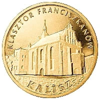 Moneta 2 zł 2011 r. Miasta w Polsce – Klasztor Franciszkanów w Kaliszu