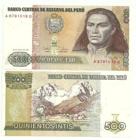 Peru 500 Intis 1987 r. UNC