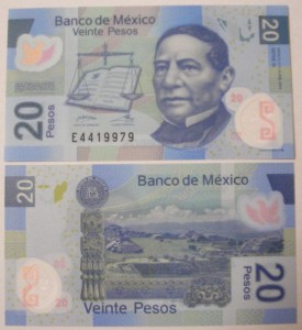 Meksyk 20 Pesos 2011 r. Polimer UNC 