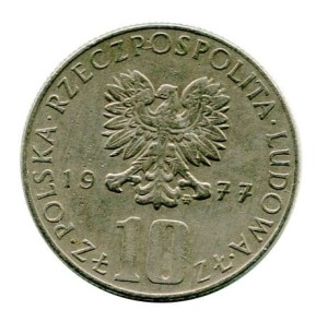 10 złotych Bolesław Prus 1977 r.