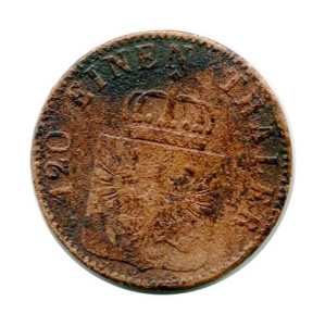 Prusy 3 Pfenninge 1863 r.