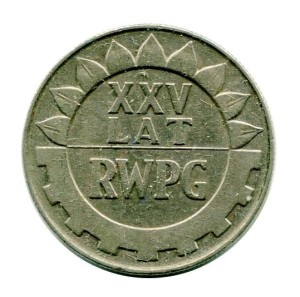 Moneta 20 złotych XXV Lat RWPG 1974 r.